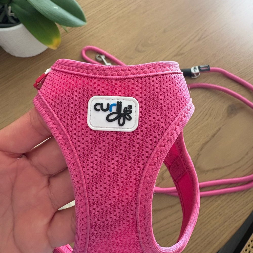 Curli Pink Dog Harness